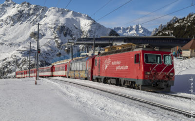 Mit dem Glacier Express von St. Moritz nach Zermatt